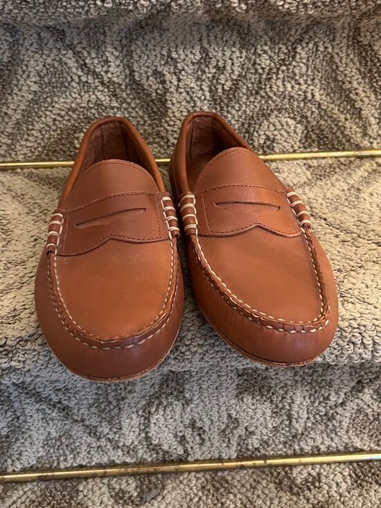 Men\'s Allen Edmonds Daytona Classic Driving Moccasin Loafers Shoes Tan 10.5 D main image 6